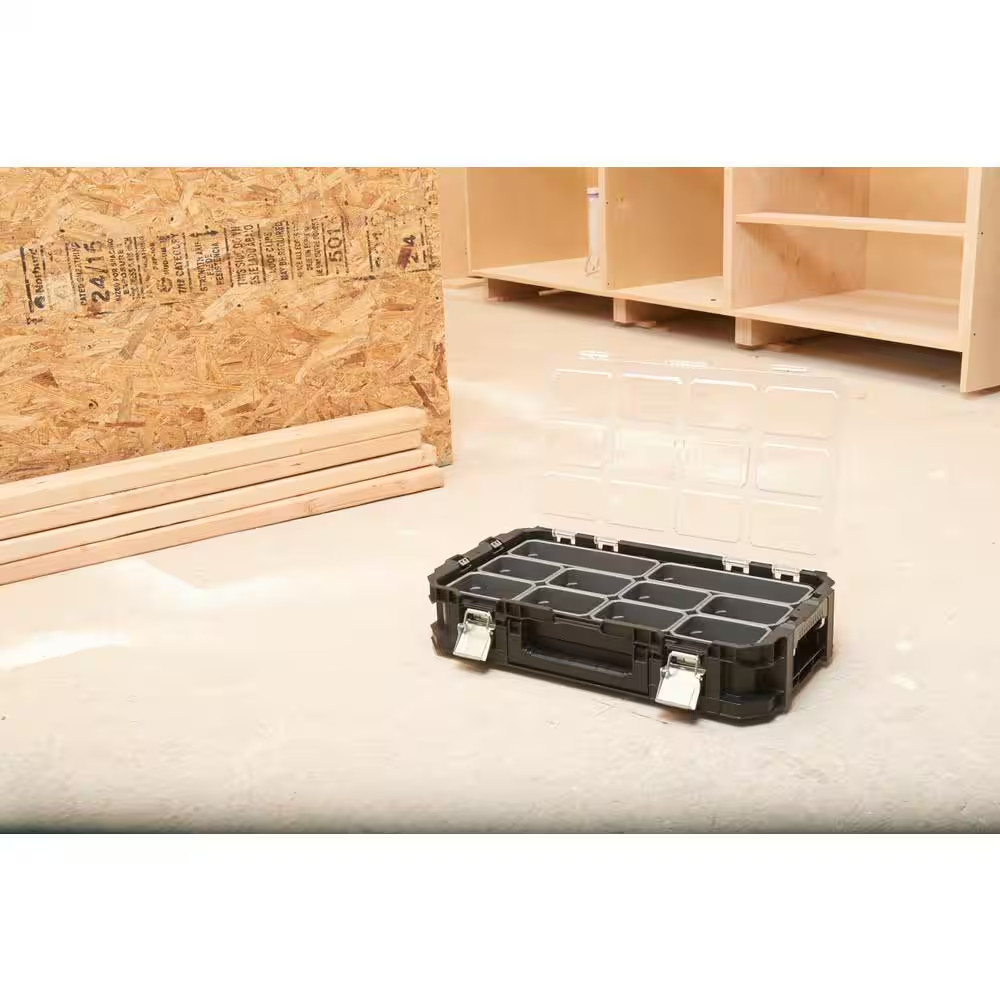 Connect Stackable Portable Heavy Duty Lightweight 10-Compartment Small Tool and