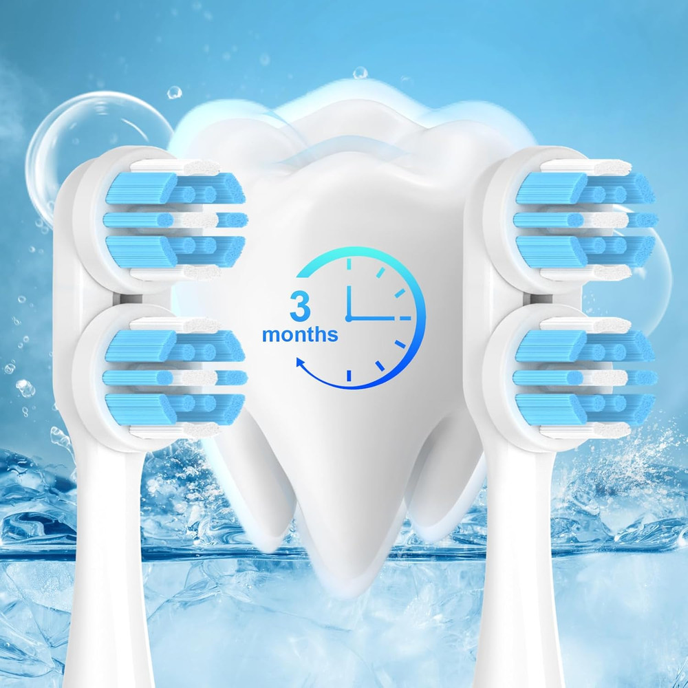 8 Pack Compatible with Spinbrush Pro Clean Toothbrush Replacement Brush Heads,Fo