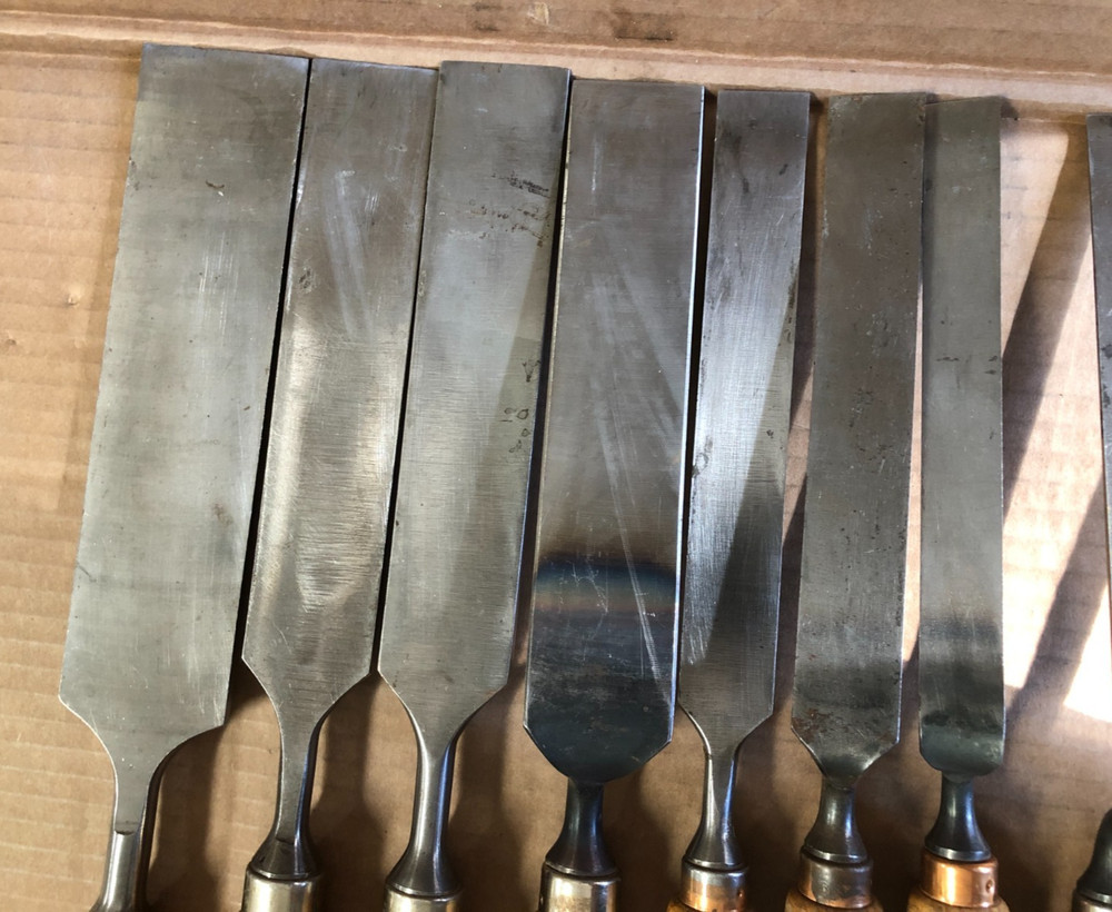 Graduated Cranked Neck Set of 10 Buck Bros Gouges Tang Chisels