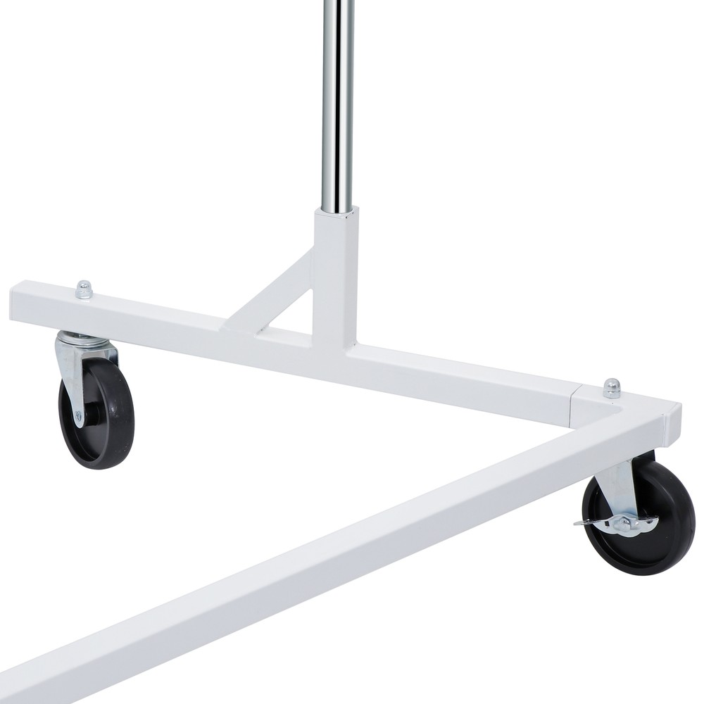 2PCS Compact Garment Rack Rolling Z-Base Storage Garment Hanging Clothes Shelf