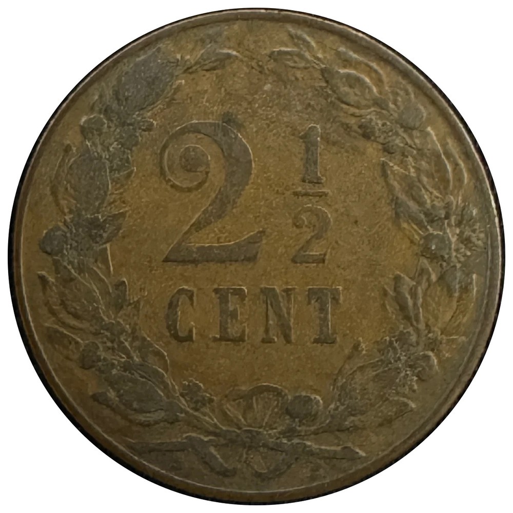 Netherlands 1904 2½ Cents Bronze - VF