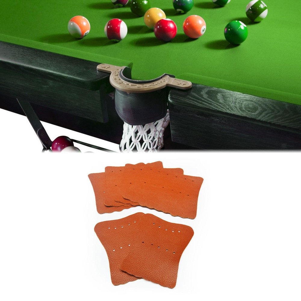 6Pcs Pool Table Pocket Liners PU Leather Sturdy Wear Resistant Training Replace