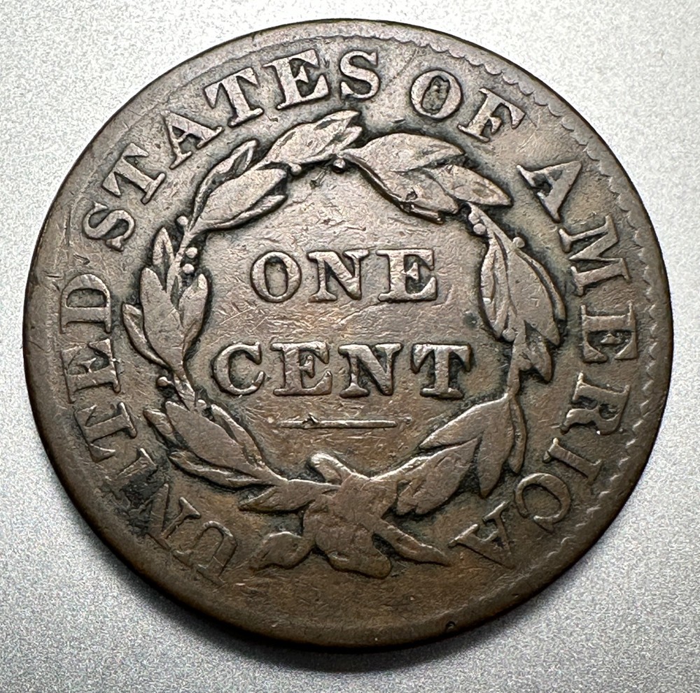 1832 CORNET HEAD LARG CENT NICE DETAIL #1607