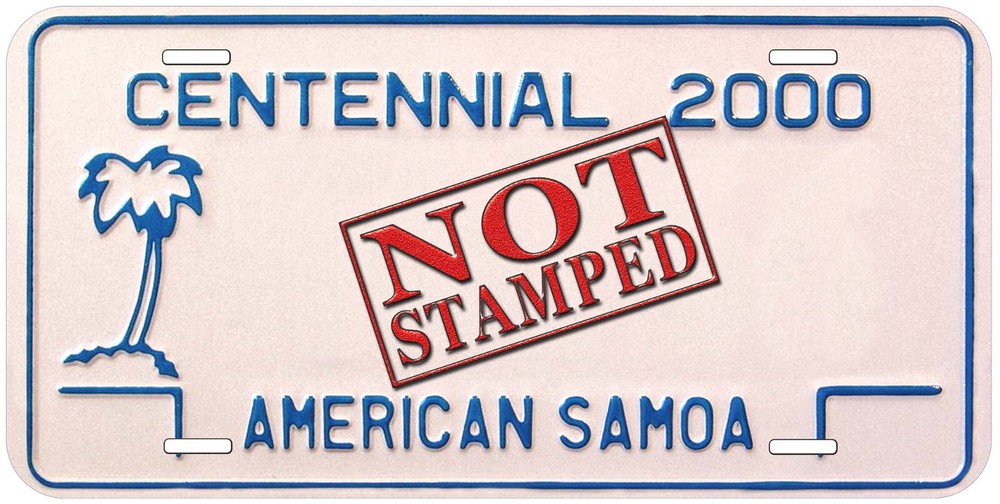 American Samoa 2000 Personalized Novelty Car License Plate