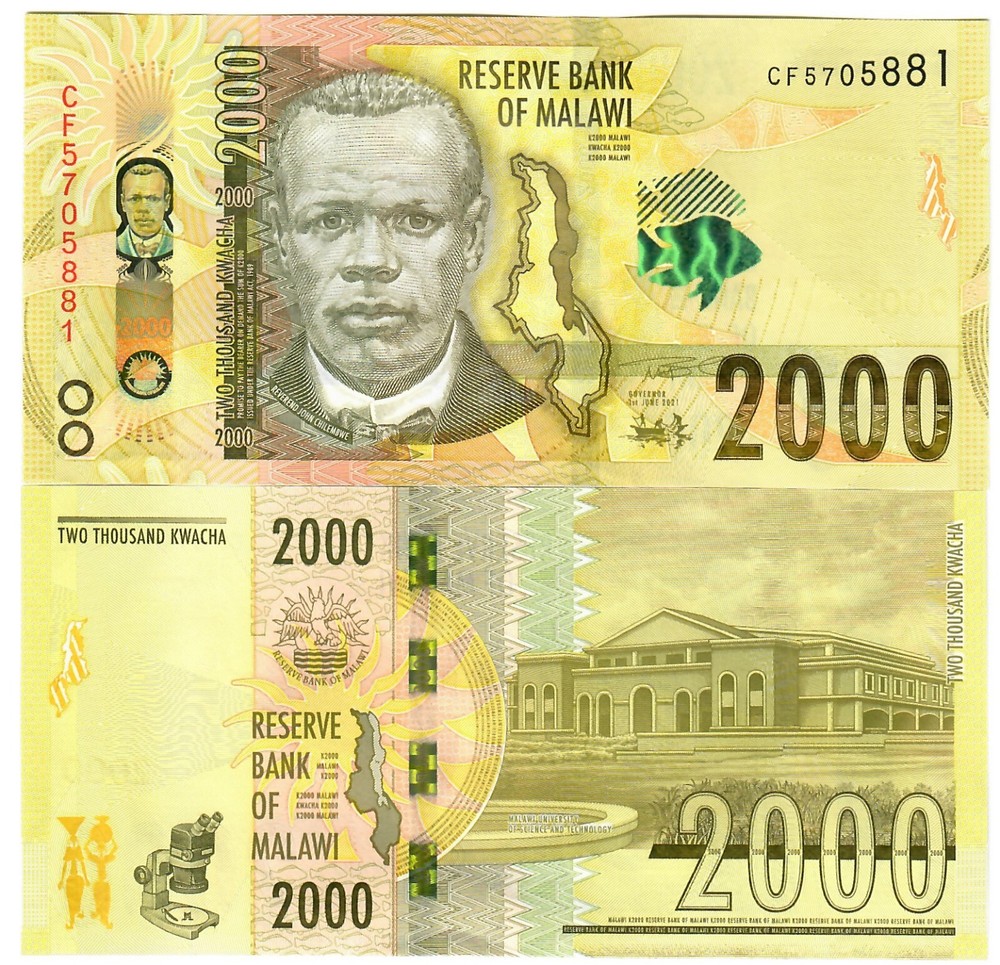 Malawi 2000 Kwacha 2021 UNC