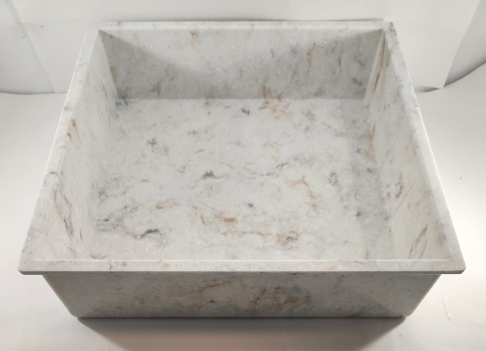 Samuel Mueller - 14" x 14" Monterey Solid Surface Storage Pod - Butterscotch