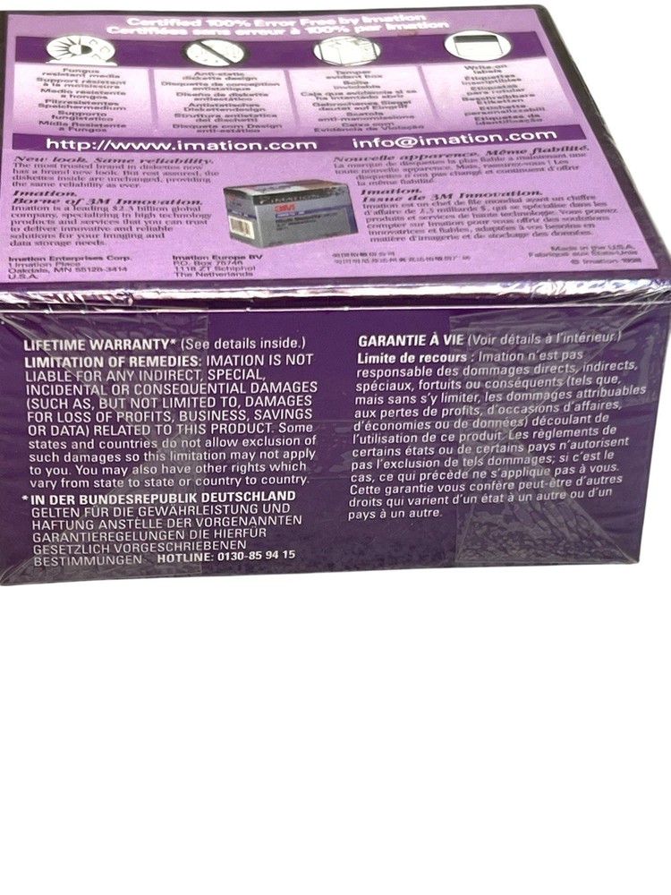 Genuine Imation IBM Formatted 2HD 1.44 Diskettes (10 Pack)