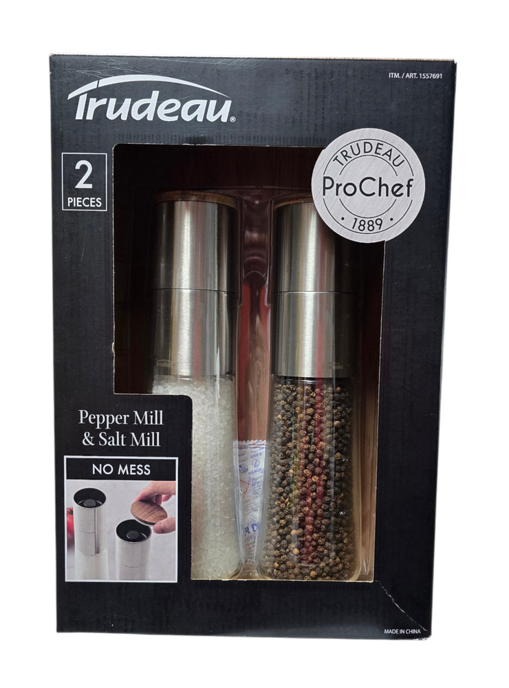 Trudeau Pro Chef Salt and Pepper Mill 2pcs