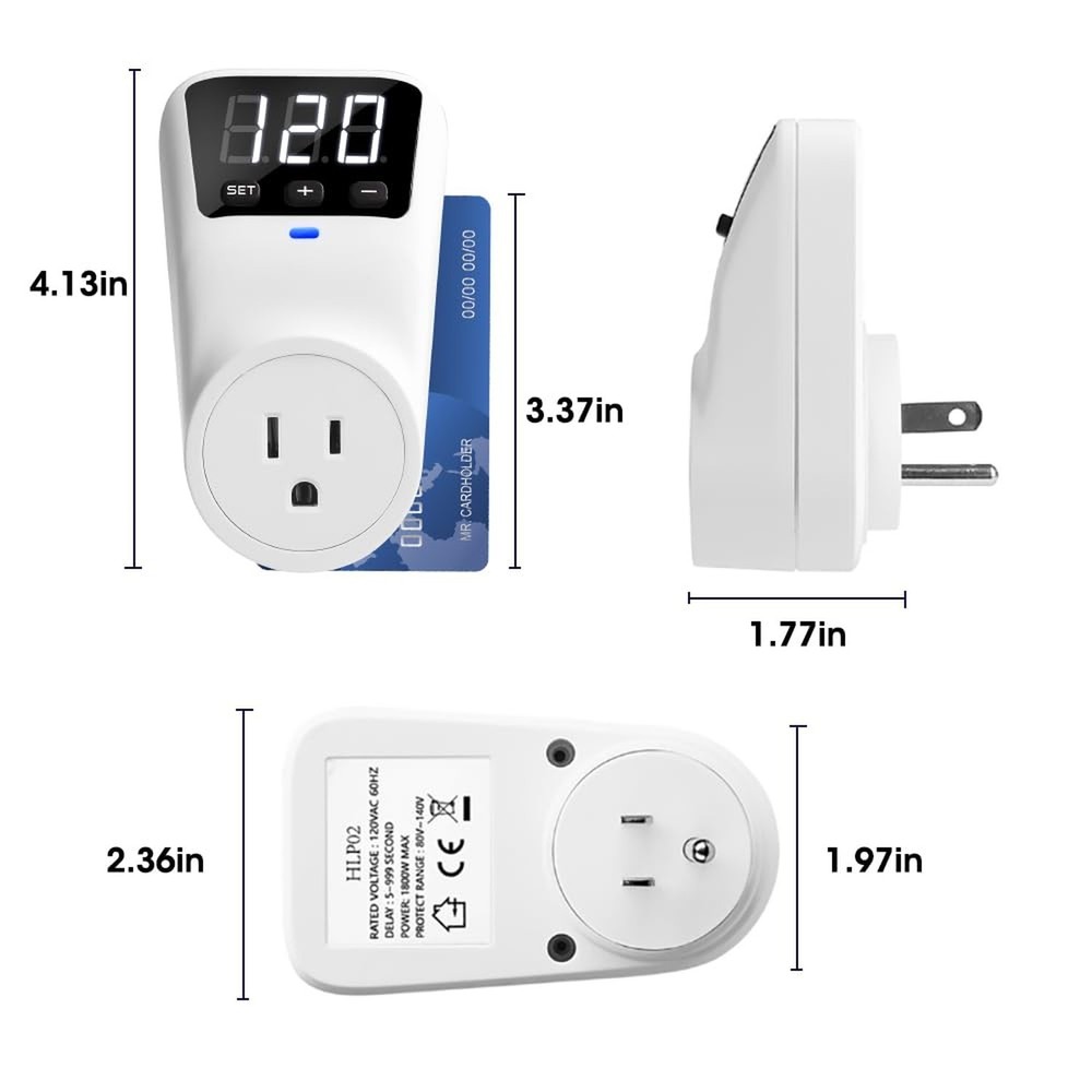 Smart Surge Protector Voltage Stabilizer Fireproof UL94V-1 Wall Mount Surge P...