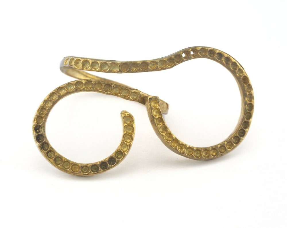 Ring Adjustable Ring Bezel Raw brass (18mm 8US inner size - Adjustable ) 2717