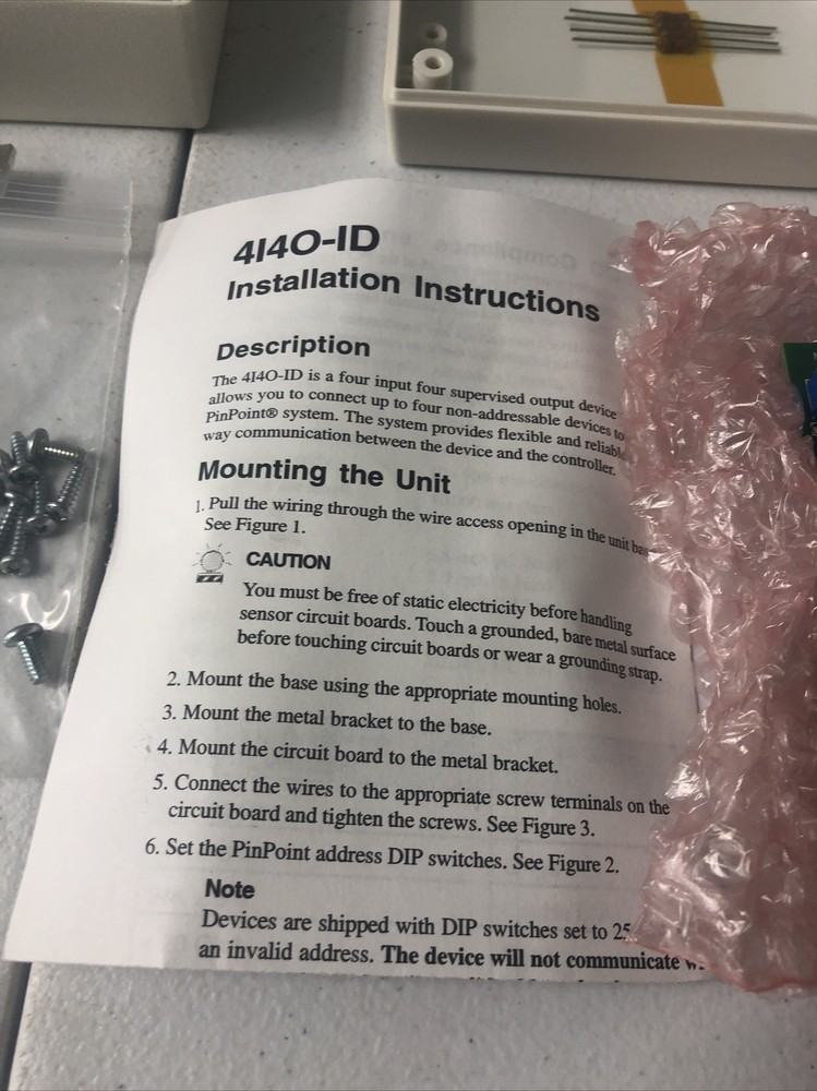 GE Interlogix 4I4O-ID 4 Input 4 Output For Use With Pinpoint System