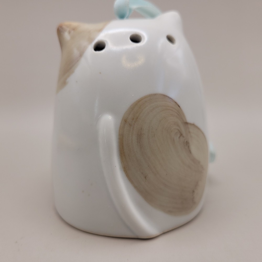 Ceramic Clay Hanging Cat Potpourri Holder 3" Empty