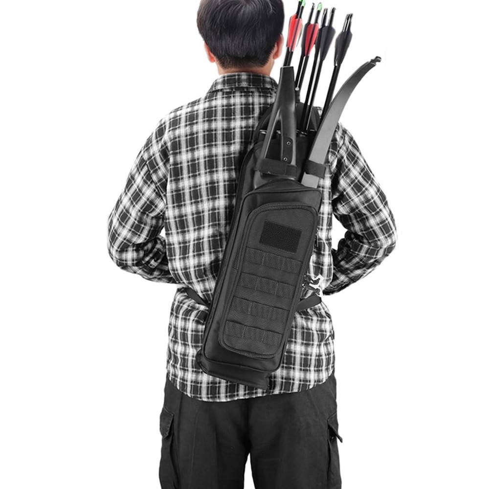 Krayney Multi-function 4-Tubes Back Arrow Quiver Shoulder Hanged Target Shoot...