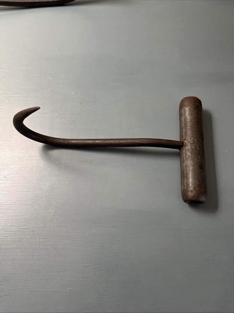 Vintage Wood and Iron 12” Hook