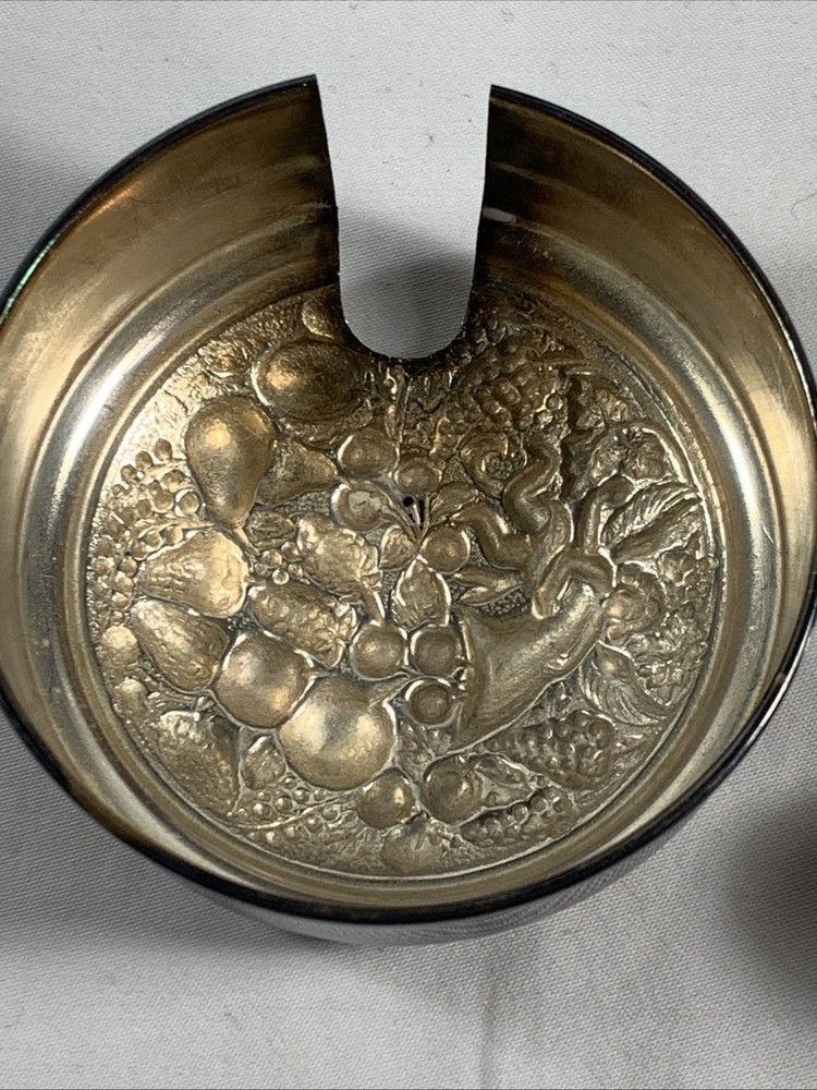 Glass Repousse Jam Jar with Windmill Spoon Silver