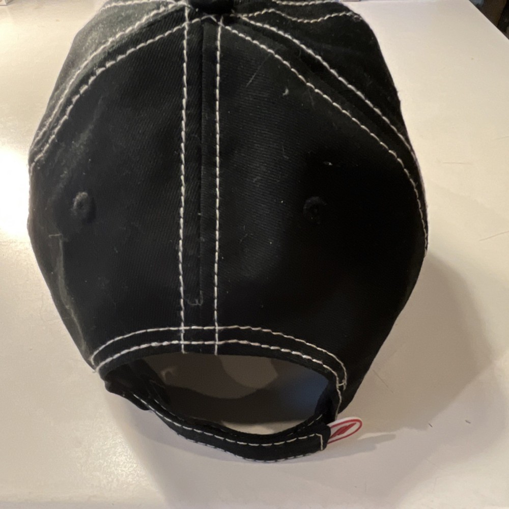 Dodge Black Baseball Cap White Stitching Automotive Logo Adjustable