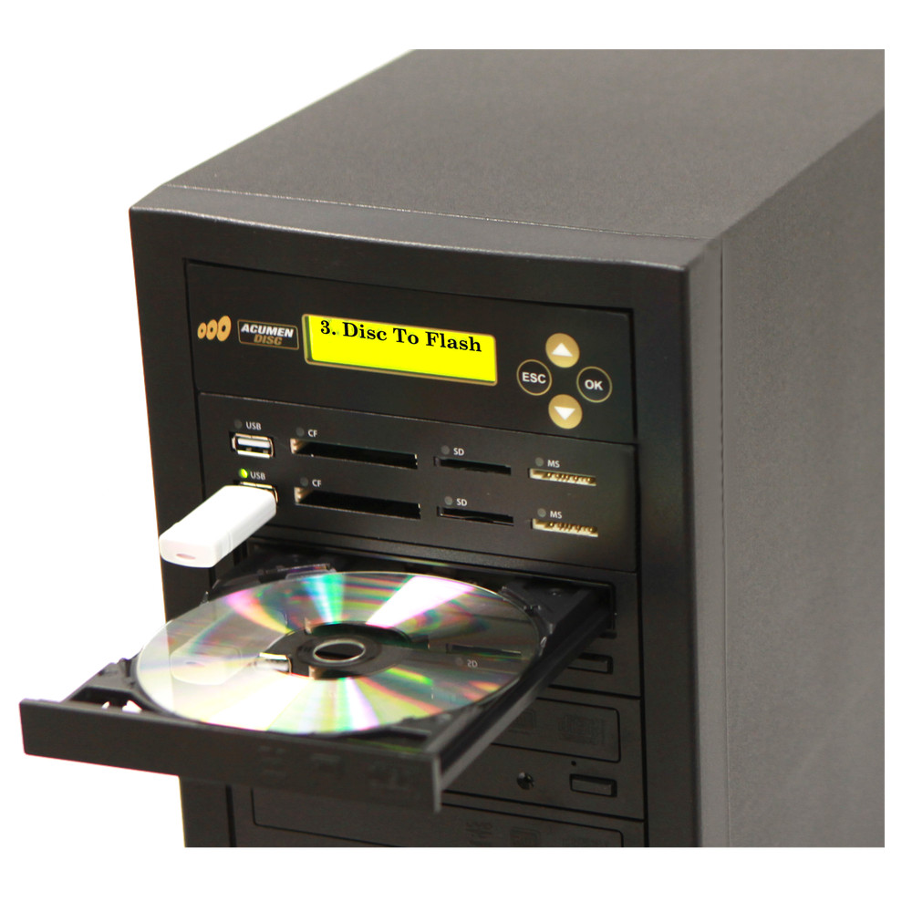 ACUMEN Media Mirror PLUS 1 to 5 Duplicator - Flash (SD CF MS MMC USB) / DVD