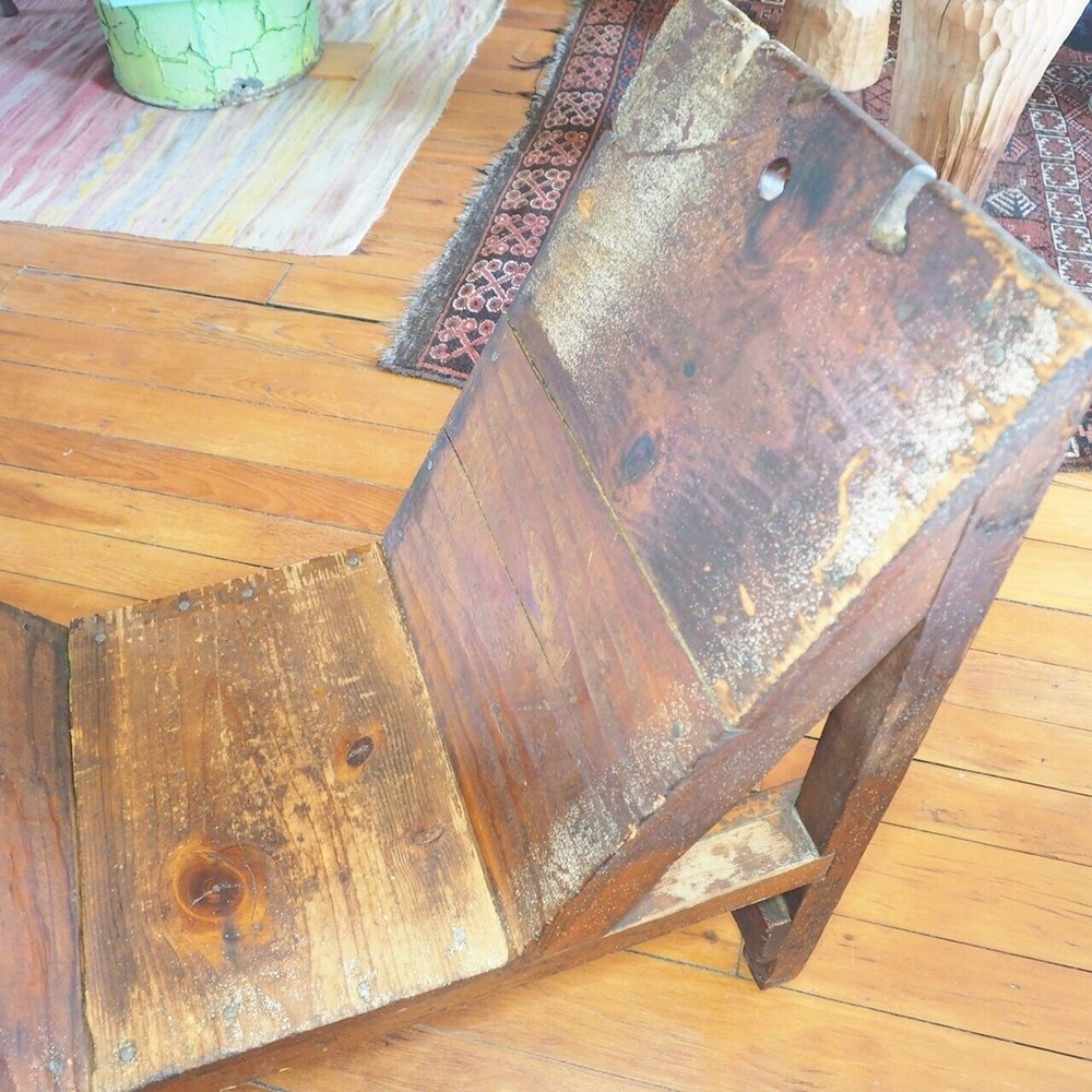 Antique Wood Bookshelf Primitive Unique Design