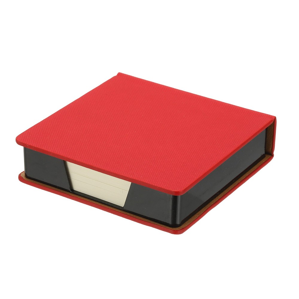 140 Sheets Leather Sticky Notes Holder, 10in Post Notes Holder Box, Red