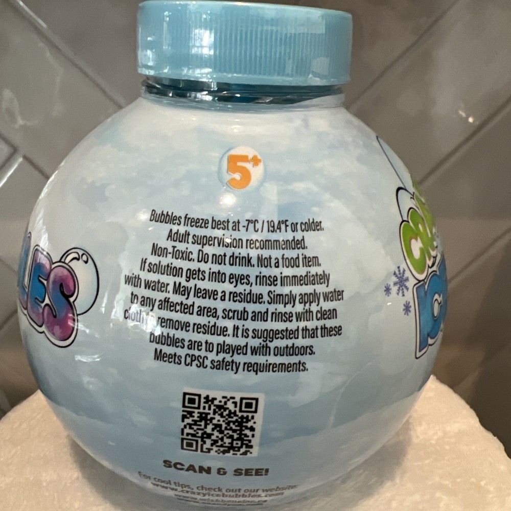 Snow Sector - CRAZY ICE BUBBLES - Bubble Solution with Wand for Winter - R1A2