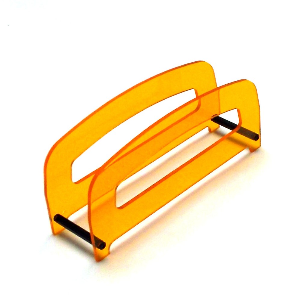 MINI MAC TIME CAPSULE TANGERINE ORANGE APPLE ACRYLIC COMPUTER STAND 2010+
