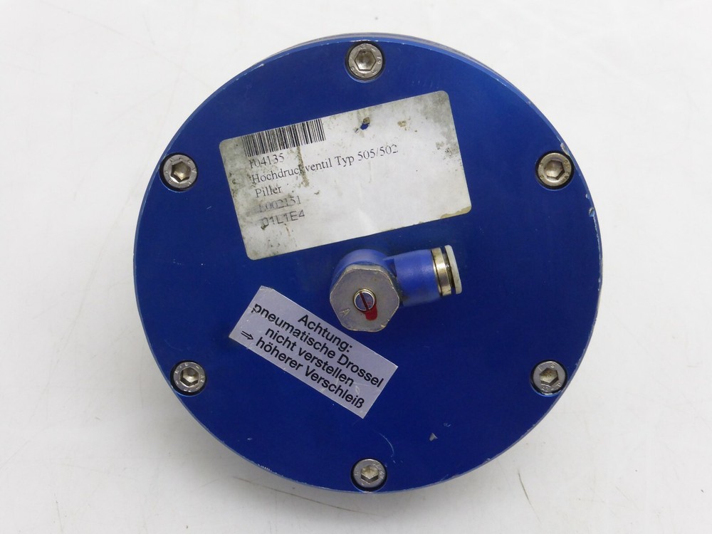 Piller High Pressure Valve 505/502