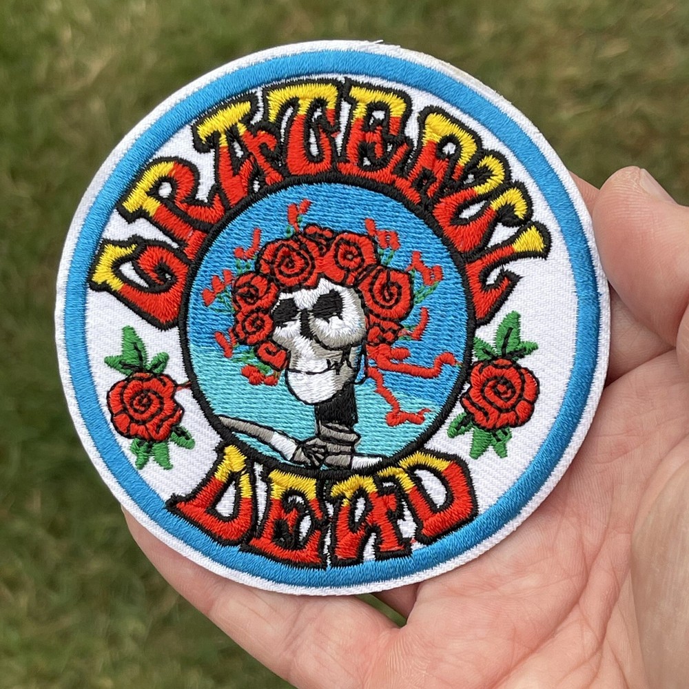 Grateful Dead Round Circle Patch Iron On Sew Dead head