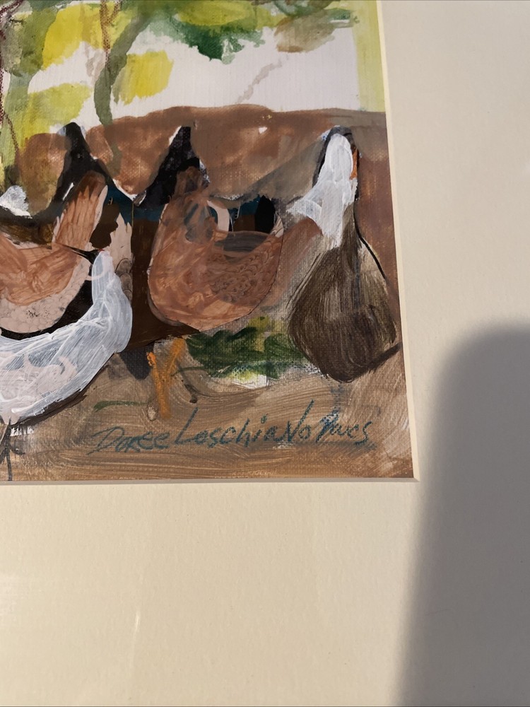 Doree Loschiavo Mixed Media Chickens