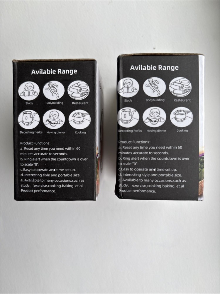 Set 2 Mechanical Manual Digital Kitchen Timer Magnetic Countdown Classroom Clock