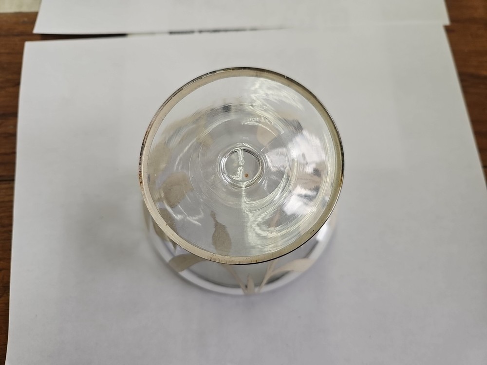 Vintage Silver Inlay Sorbert Dish