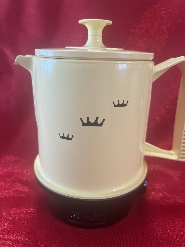 Regal Poly Perk Automatic Percolator Coffee Pot 2-4 Cup Cap Yellow/Brown