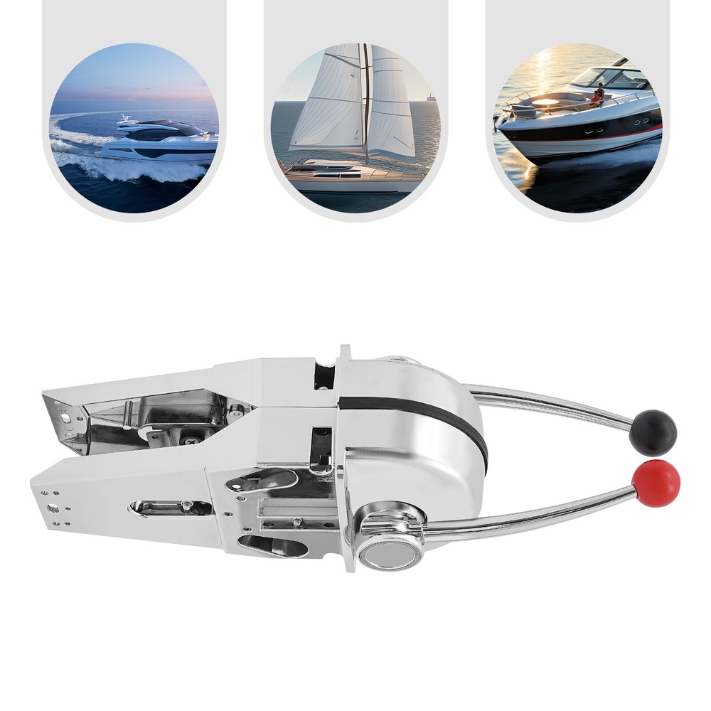 Universal Throttle Control Boat Dual Control Marine Twin Lever Handle