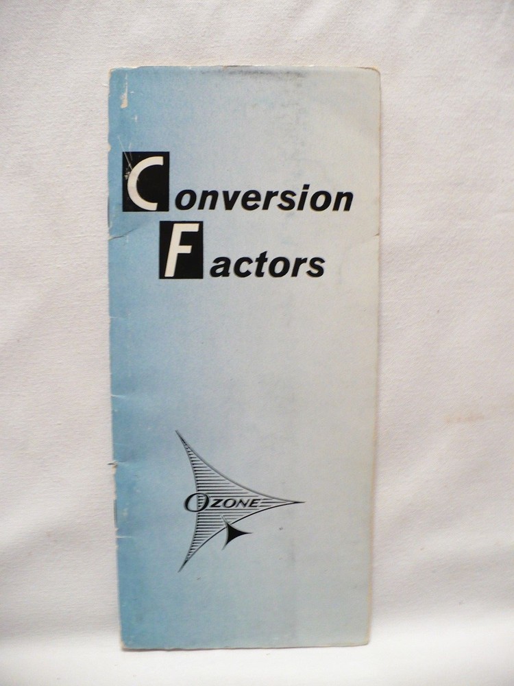 Vtg OZONE Metal Prods. Conversion Factor Booklet Dampers Actuators Landing Gear