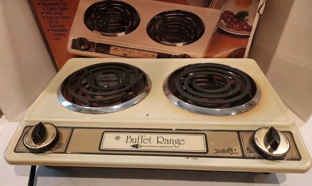 Vintage Broil King BR-7 Tabletop Buffet Range W/ Box Hot Plate Testing Working