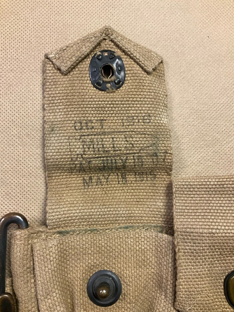 WW1 US Army Ammo Belt Mills 1918