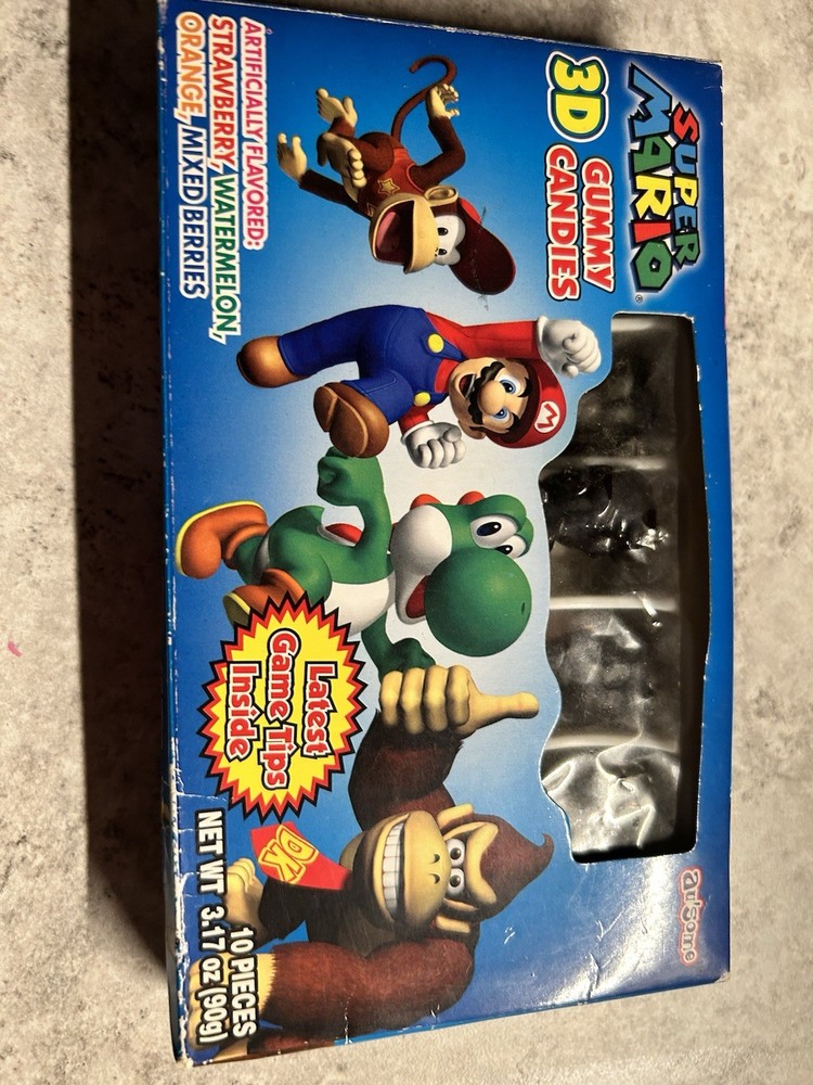 Super Mario 3-D Gummies Candy Rare 2007