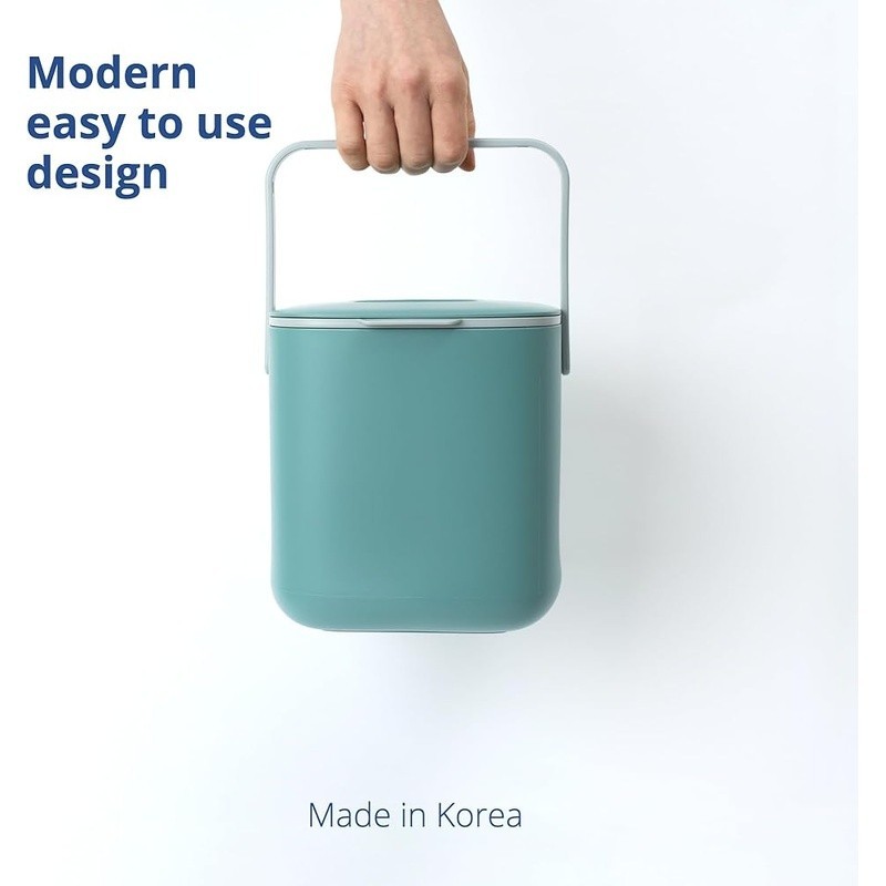 Compact Kitchen Compost Bin Odor Control Easy Clean Countertop Waste Container