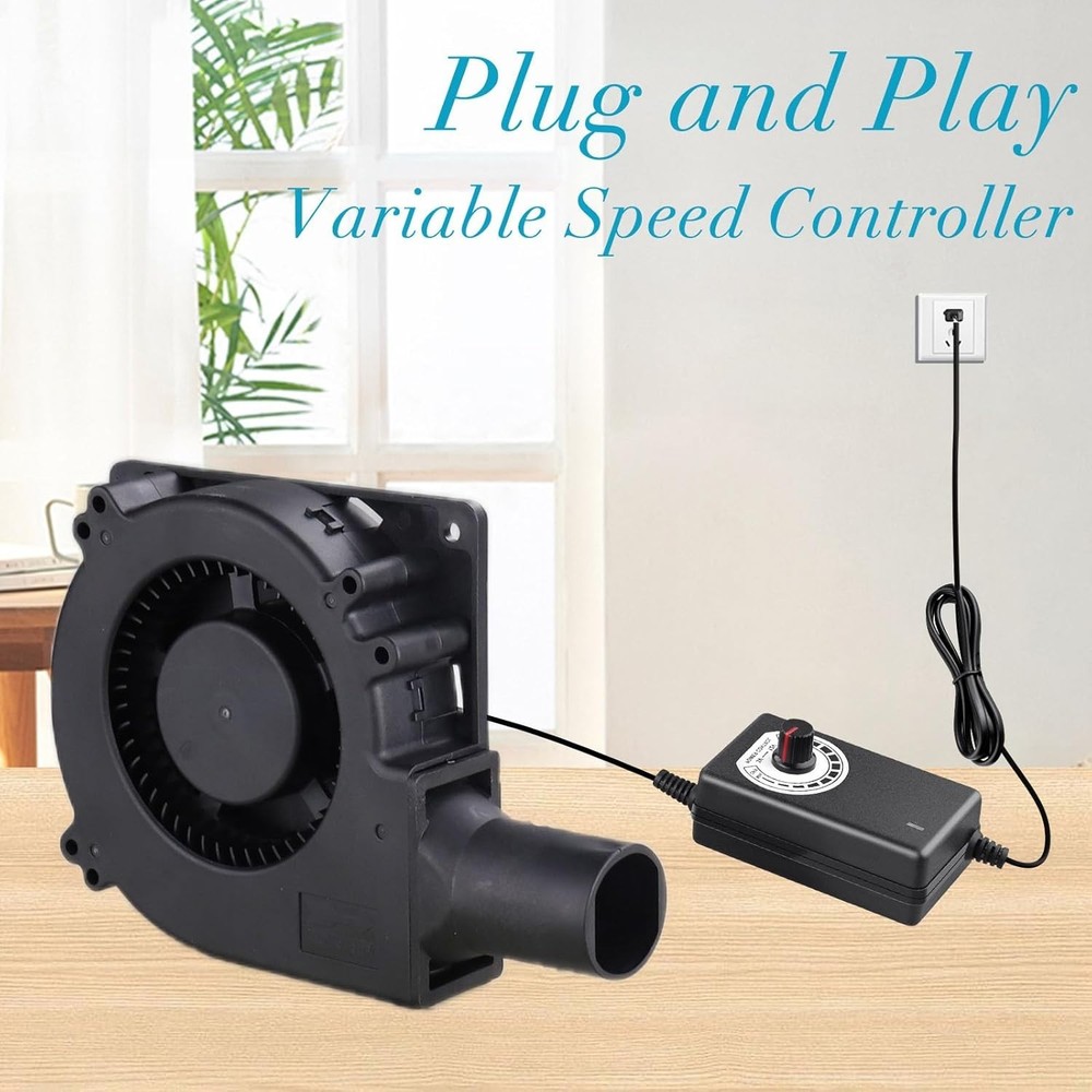 120mm x 32mm High Velocity Squirrel Cage Blower Fan - Versatile Cooling Solution