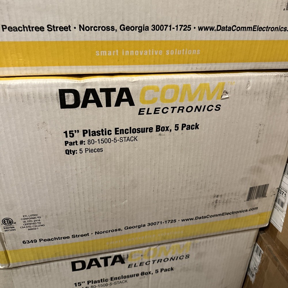 DataComm 80-1500-5-STACK 5-Pack, Stacked 15″ Plastic Enclosure Boxes