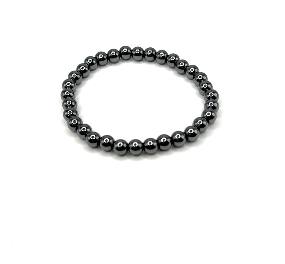 Hematite Beaded Bracelet - 6mm