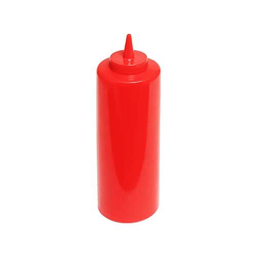 Thunder Group 24 oz squeeze bottle, red, comes in dozen