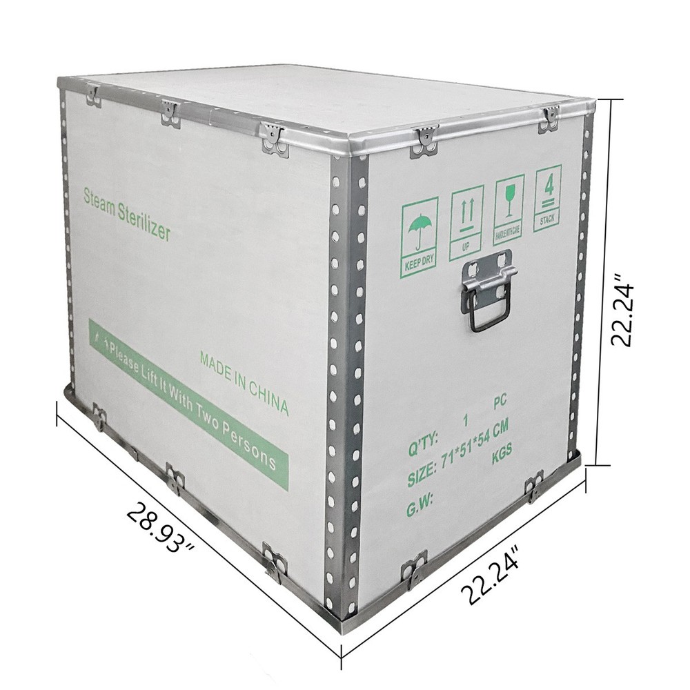 22L Class B Autoclave Steam Sterilizer Vacuum Sterilization Built-in printer