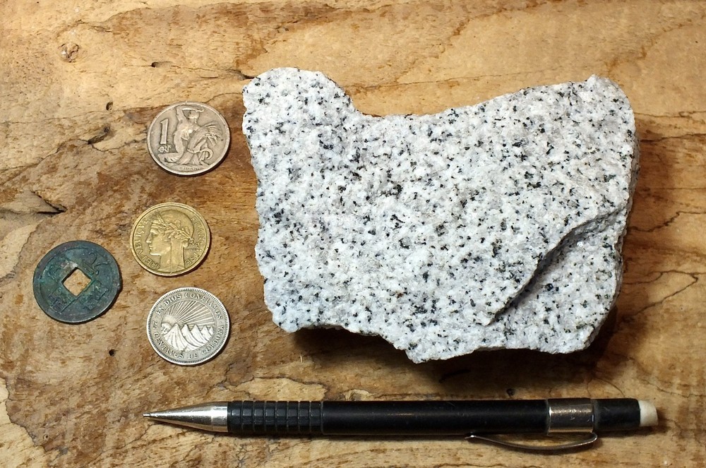 granite - teaching hand/display specimen of typical granite