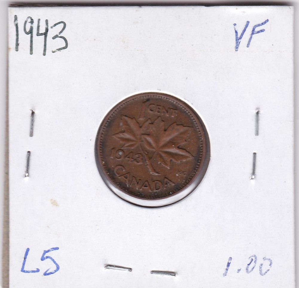 1943 Canada One Cent L5