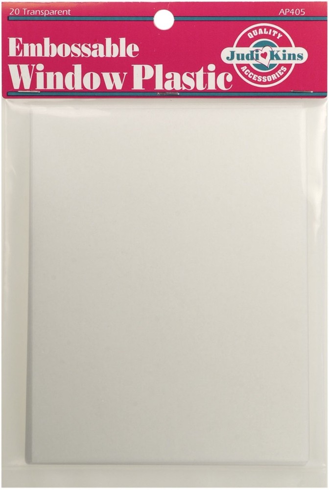 Judikins Embossable Window Plastic Sheets 4.25"X5.5" 20/Pkg-Clear (3Pk)