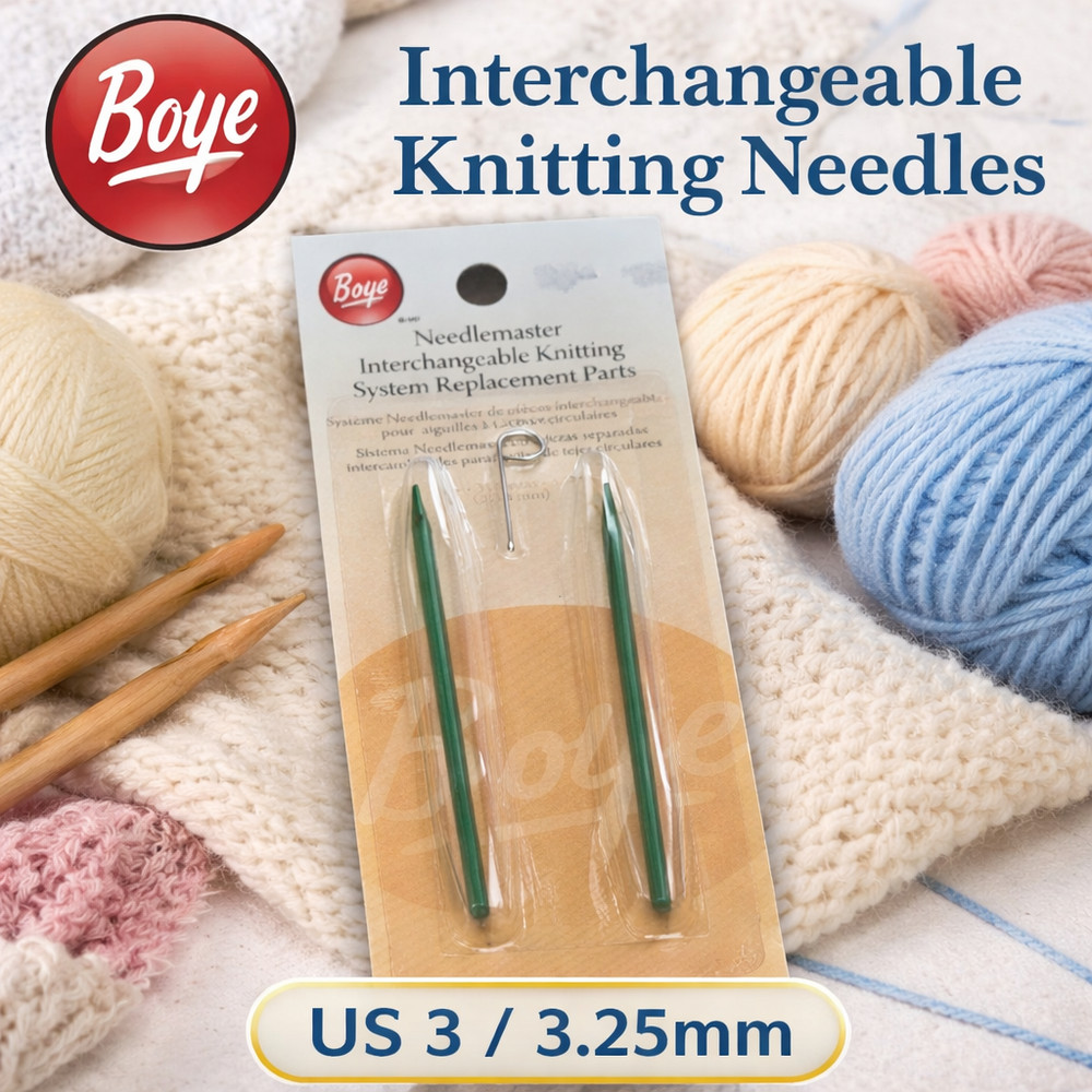 BOYE NEEDLEMASTER 3 POINTS 3.25 mm Interchangeable Knitting NEEDLES Replacement