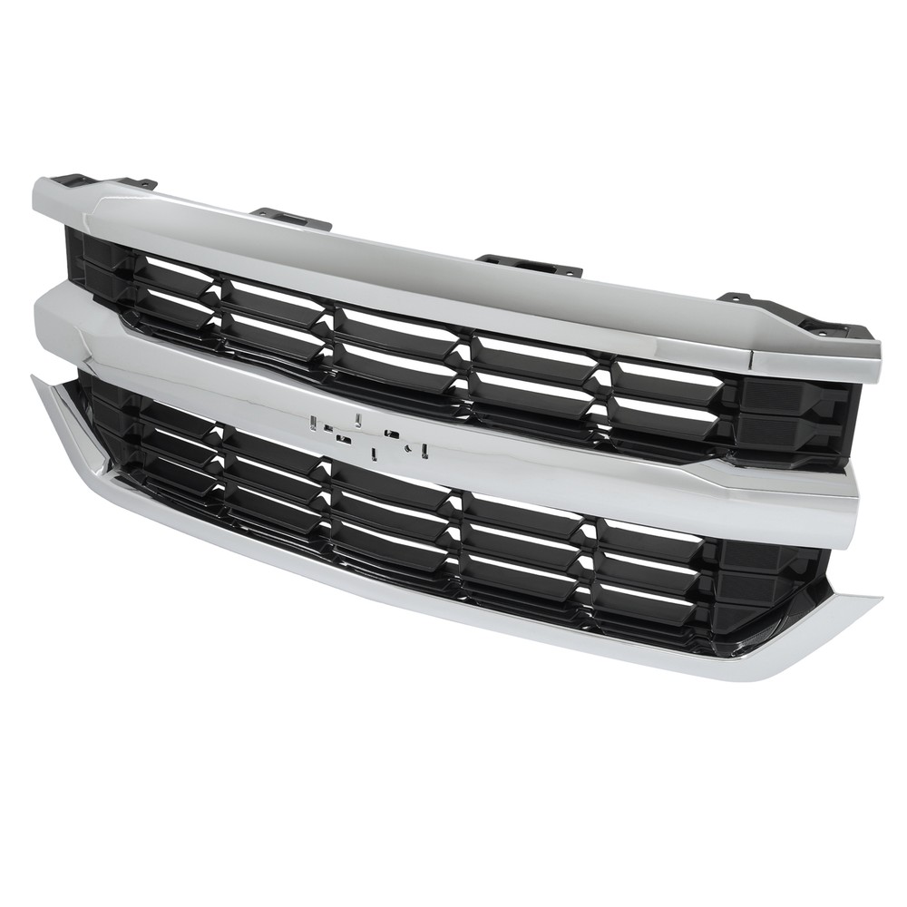 Front Upper Chrome Grille Assembly For 2016-2019 Chevy Silverado 1500 #84602489