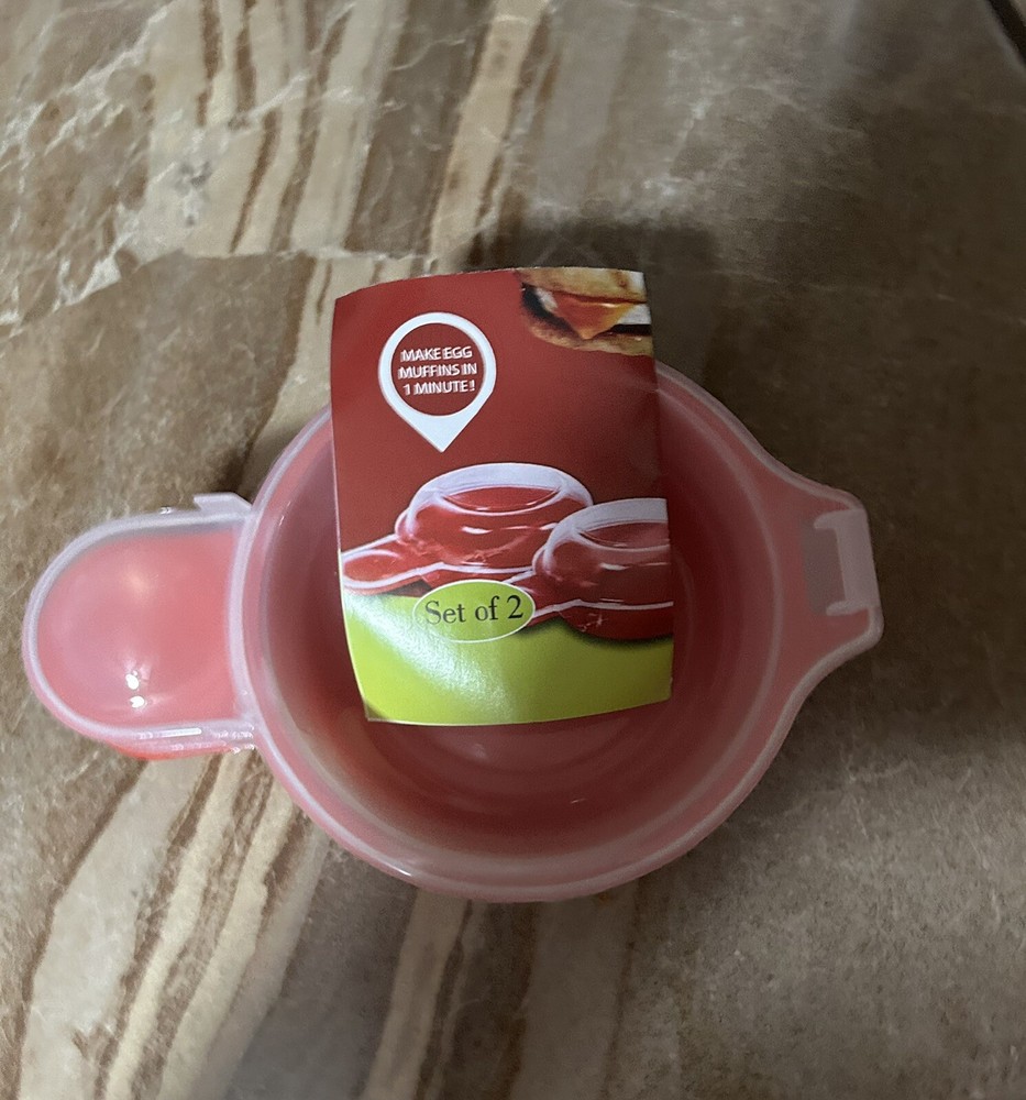 2 Set Easy Eggwich Microwave egg cooker Fast Muffin egg sandwich Breakfast Pan
