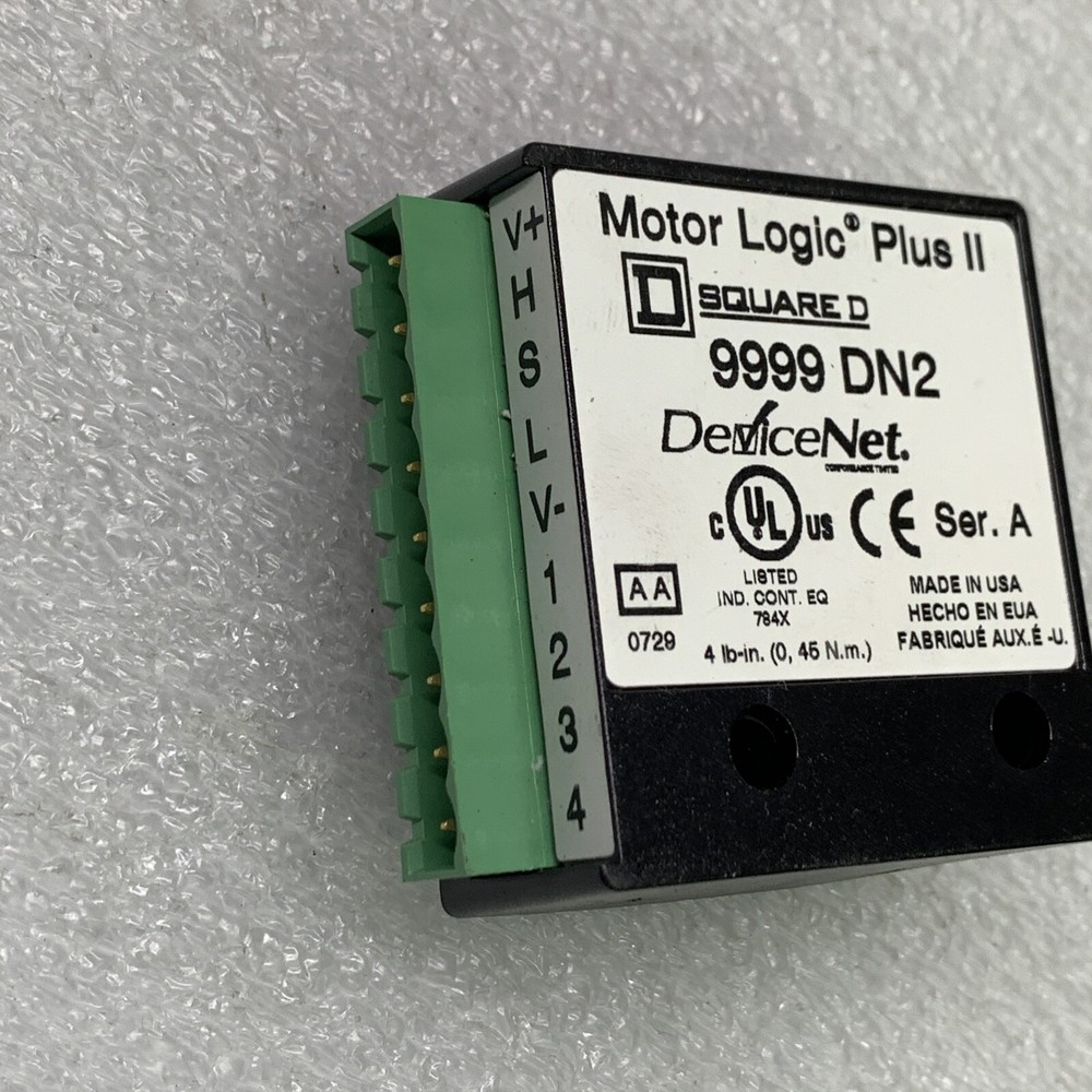 SquareD 9999 DN2 DeviceNet Add On Module. D9 Connection