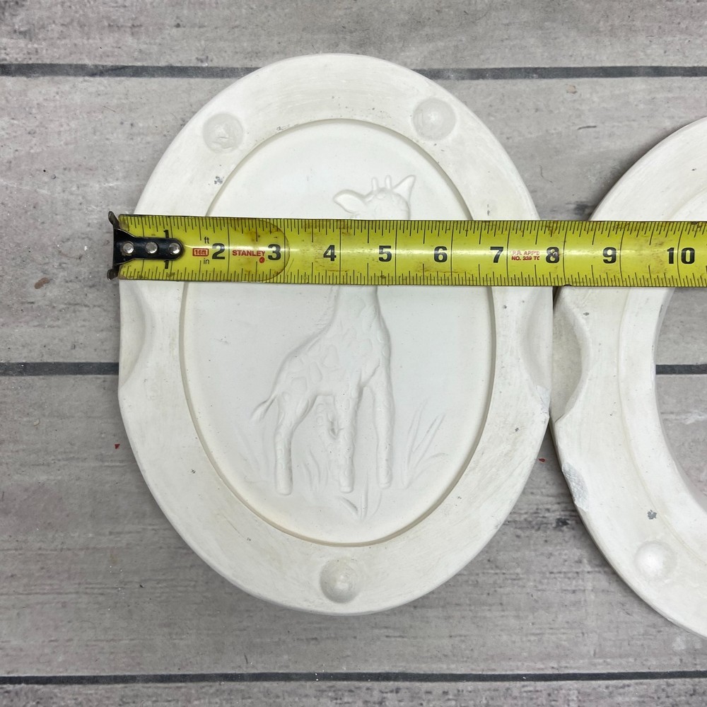 Unbranded Ceramic Casting Mold Giraffe Oval Picture